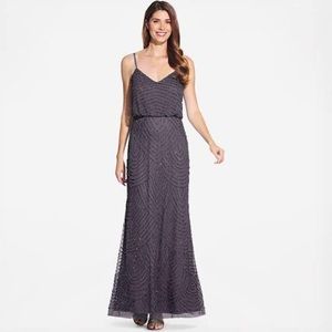 Adrianna Papell Beaded Blouson Gown